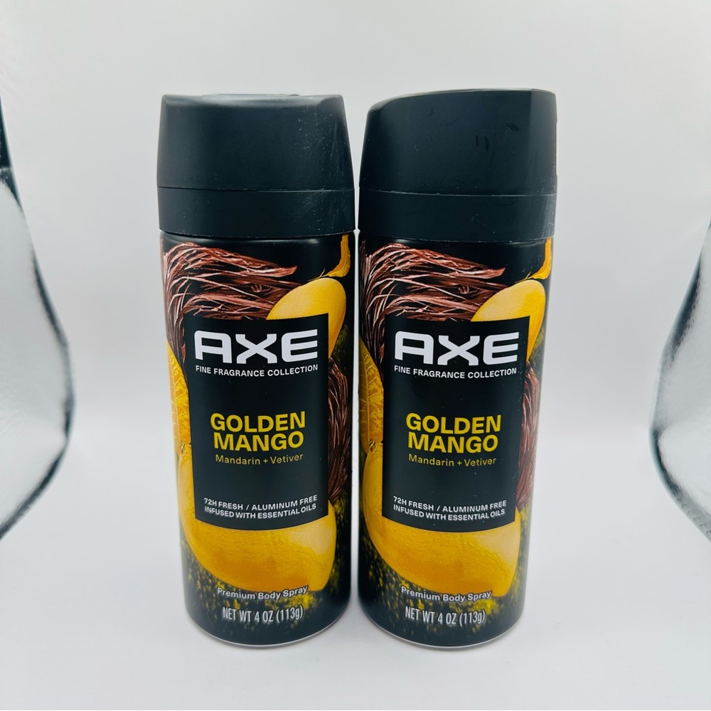 Axe Golden Mango Mandarin + Vetiver Scent Fragrance Spray 4oz 72Hr Lot Of 2 New